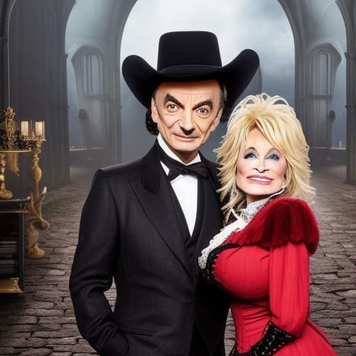 Dolly Parton as Mr. Bean: Gothic Art Portrait