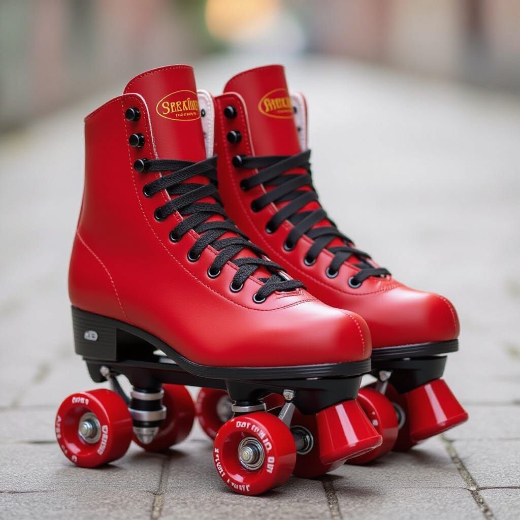 Brick Red Roller Skates: A Retro Focus