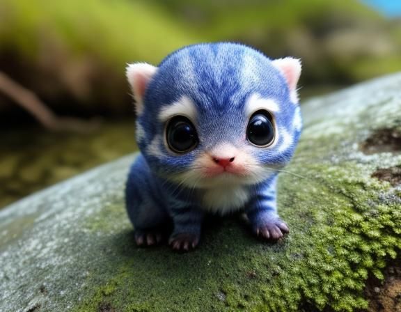 Charming Alien Animal in Beach Ecosystem Close-Up