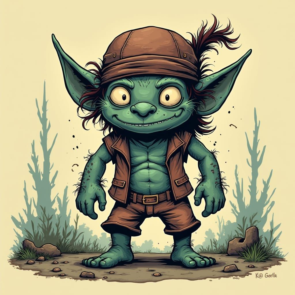 Troll in Silkscreen Comic Style