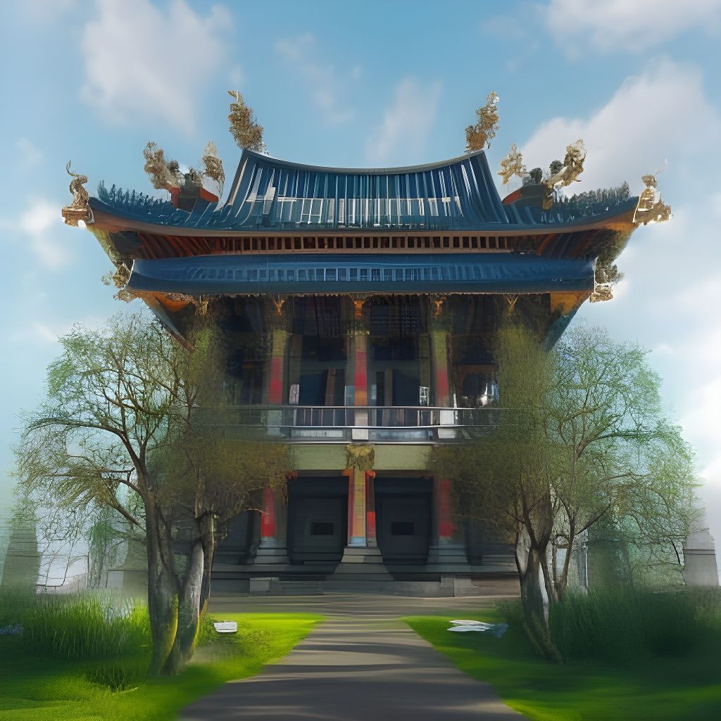 AI Generates Image of a Temple