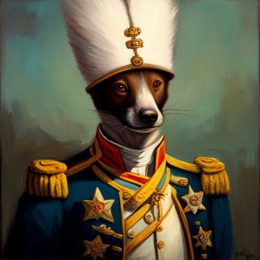 Badger Officer Portrait in Oil Painting Style