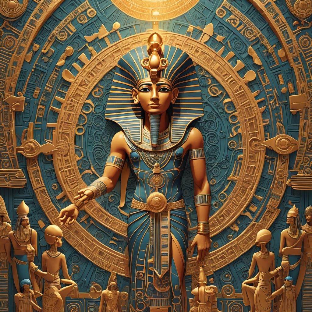 Ra and Parishioners: A Surreal Spiritual Scene