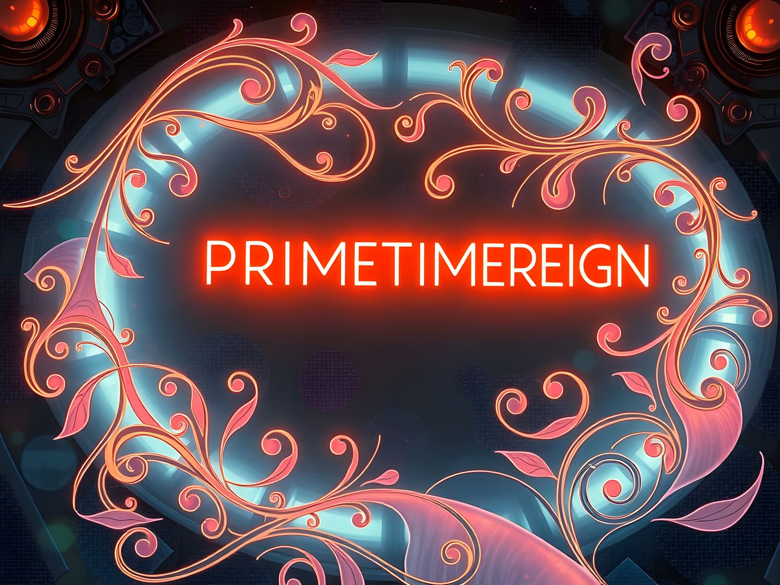 Futuristic Scene with Glowing Secret Code