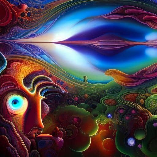 Perfect Eye in Dreamlike Metaphysical Atmosphere