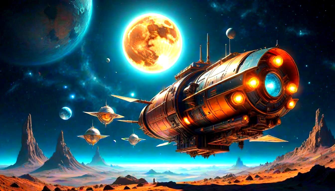 Steampunk Space Explorers Embark on Grand Cosmic Quest