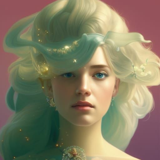 Cinderella and her glass slipper, head and shoulders portrai...