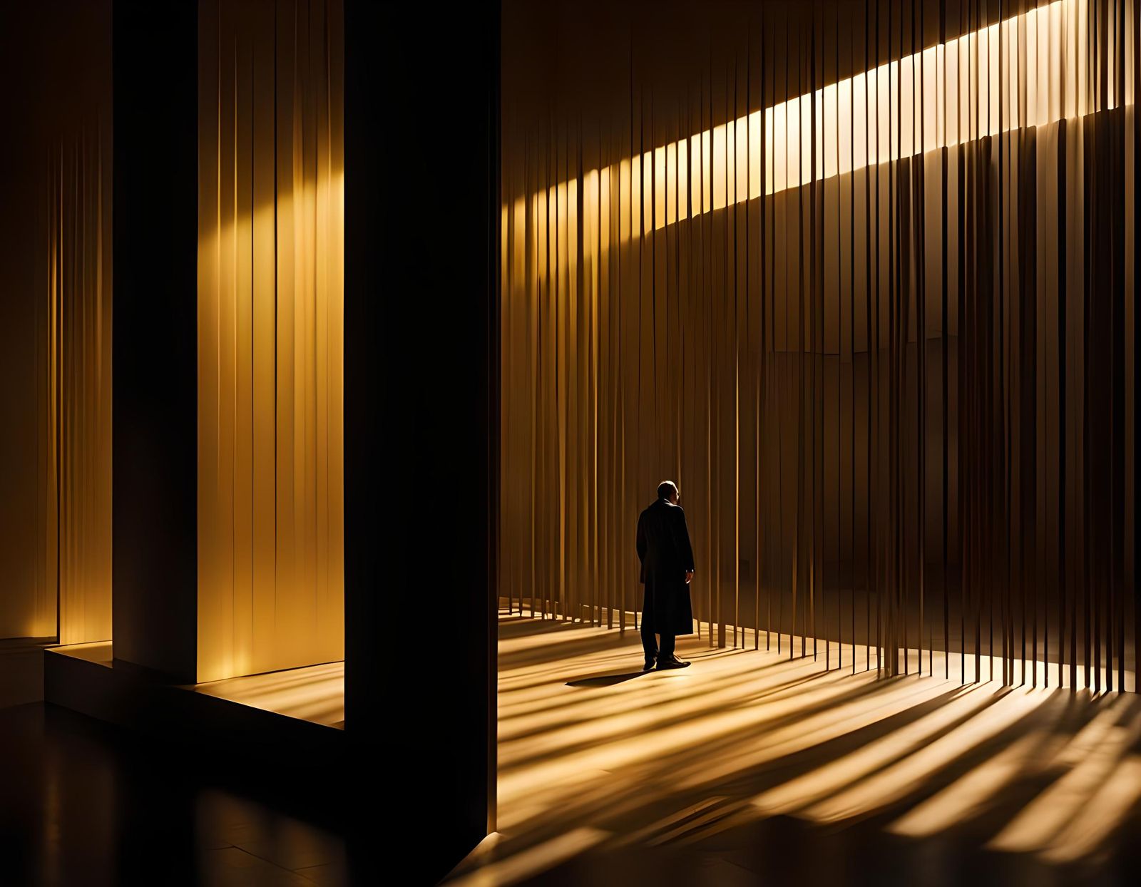 Figure Bathed in Light: Chiaroscuro Style