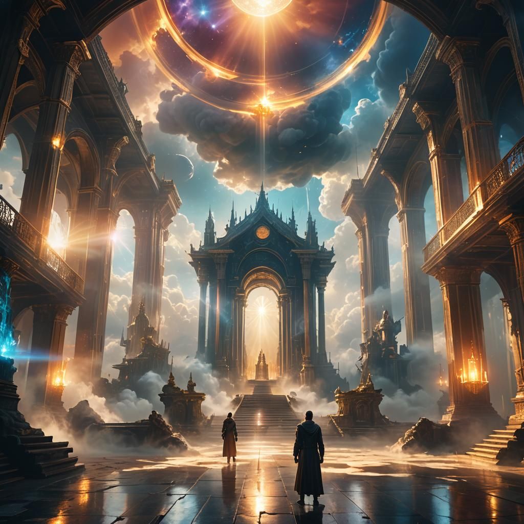 God in Ethereal Realm: Fantasy Concept Art