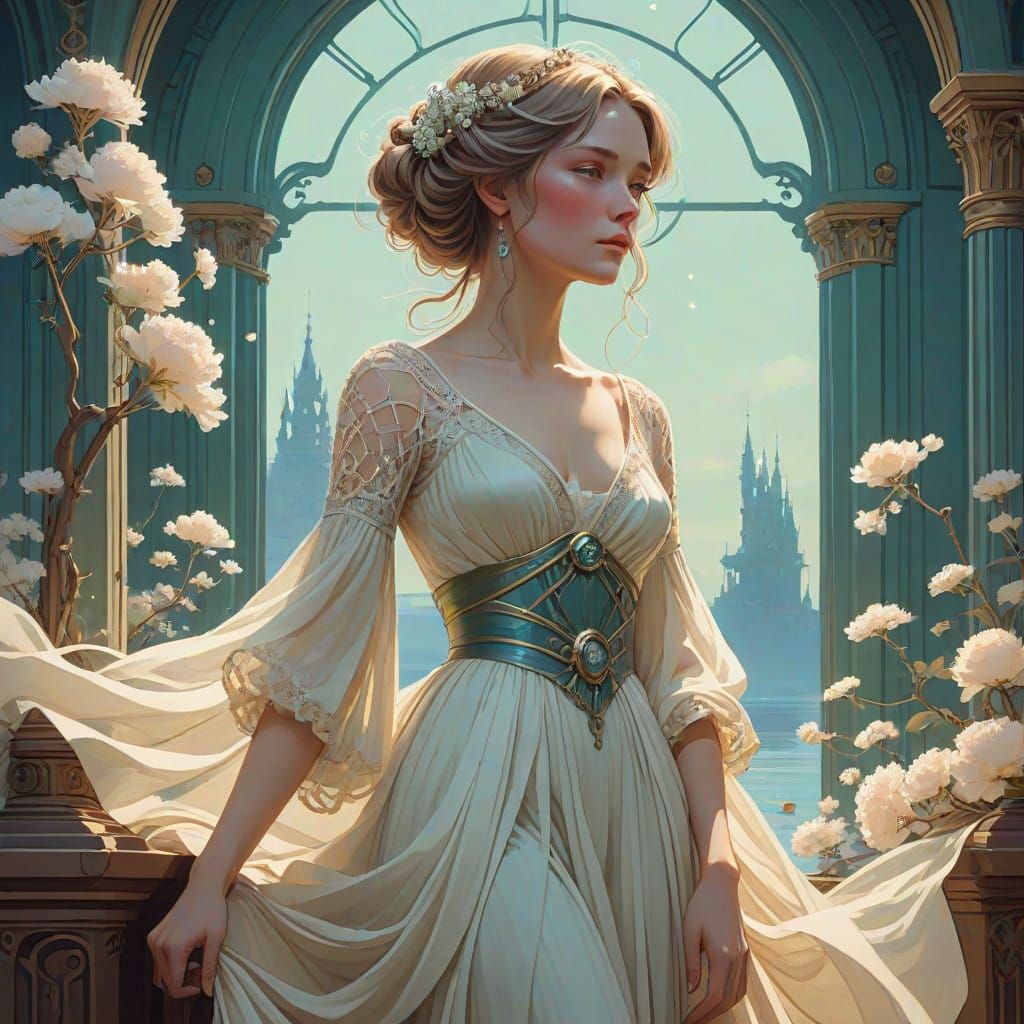 Ethereal Beauty in Ivory and Lace