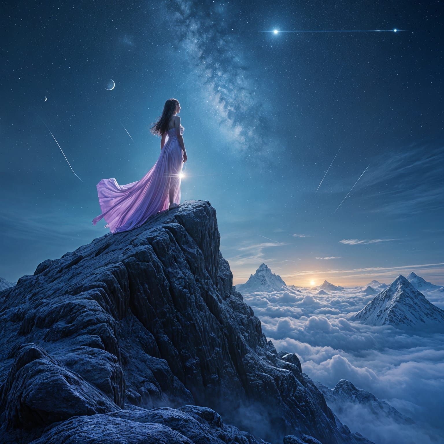 Romantic Interlude on a Moonlit Planet