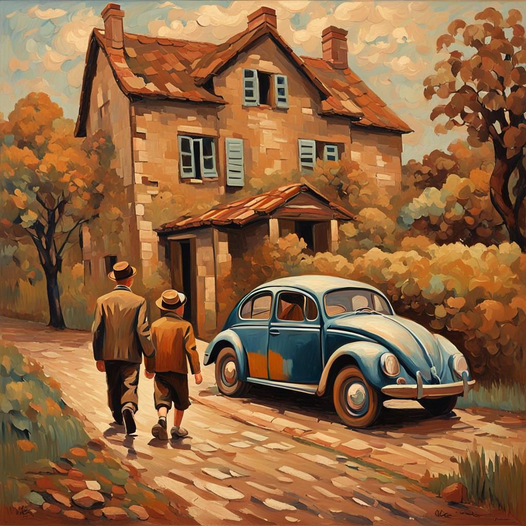 Post-War Homecoming: Sepia-Toned Family Reunion