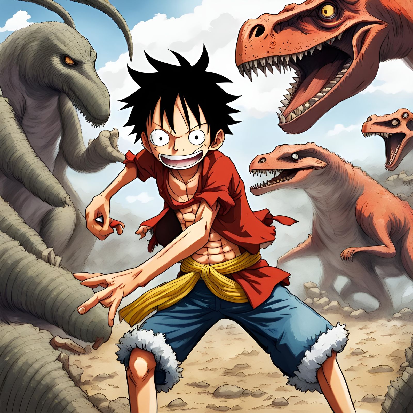 Monkey D. Luffy's Dinosaur Battle