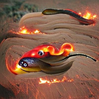 Fiery Serpent: An Ethereal Vision of a Fire Elemental