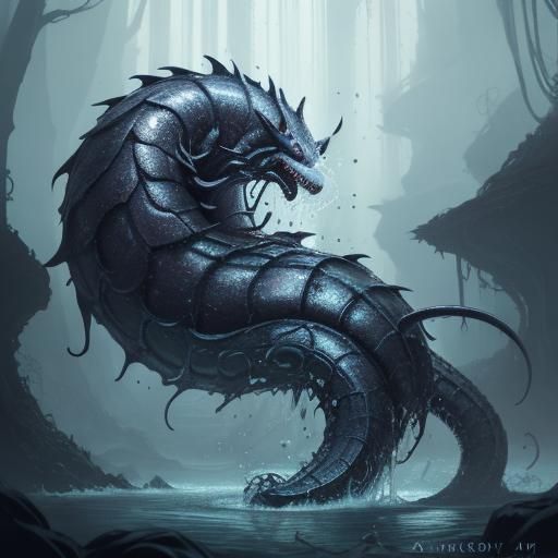 Fantastical Driptail Creature Concept Art