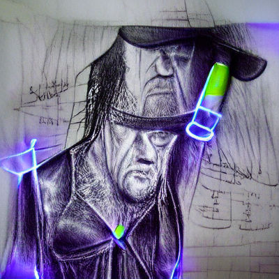The Undertaker: Menacing Wrestler in Dark Setting