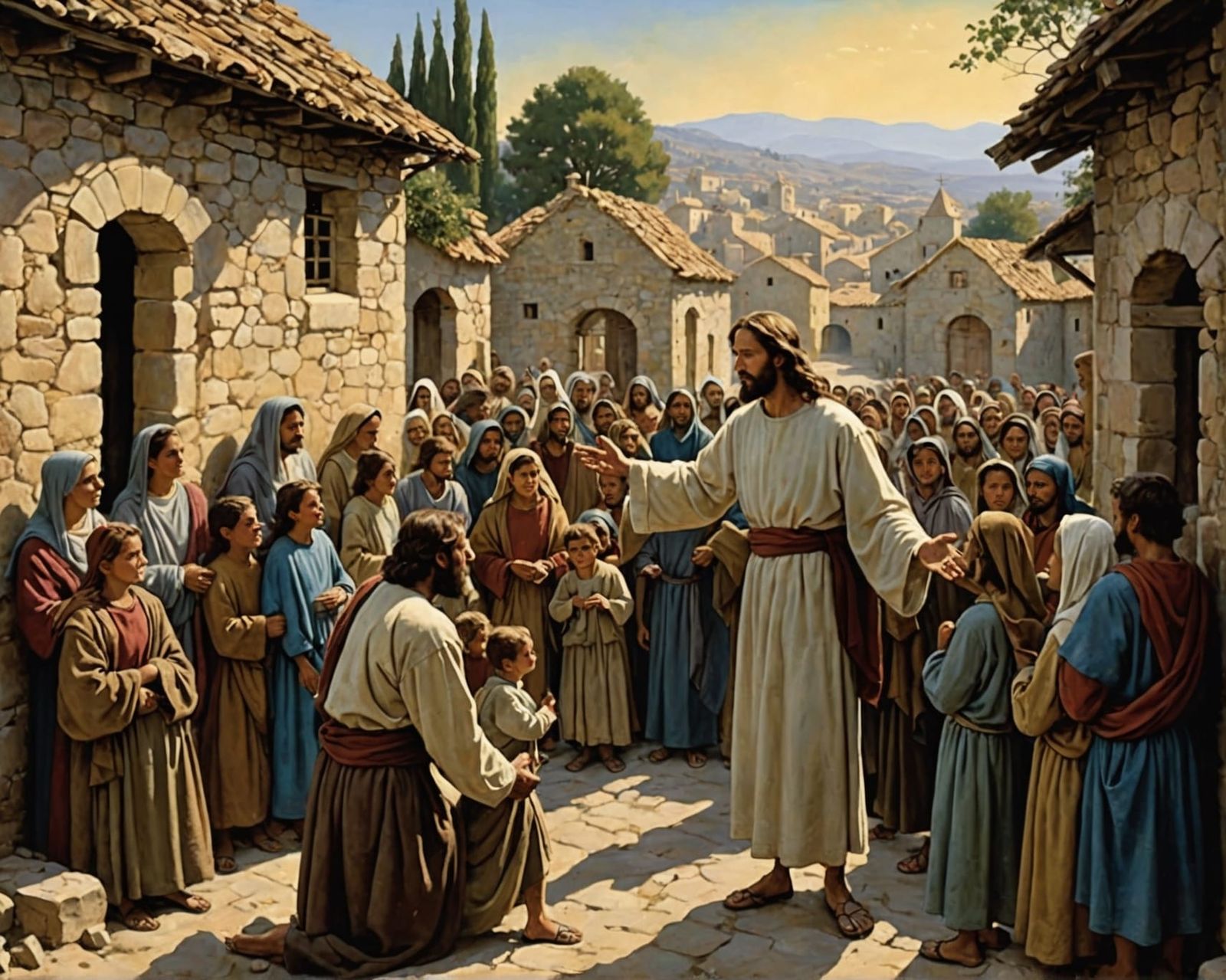 Jesus Preaching: Detailed Matte Painting in Unreal Engine