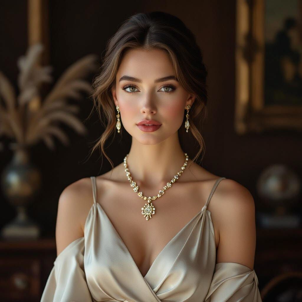 Elegant Mother Portrait: The Cultured Powerhouse