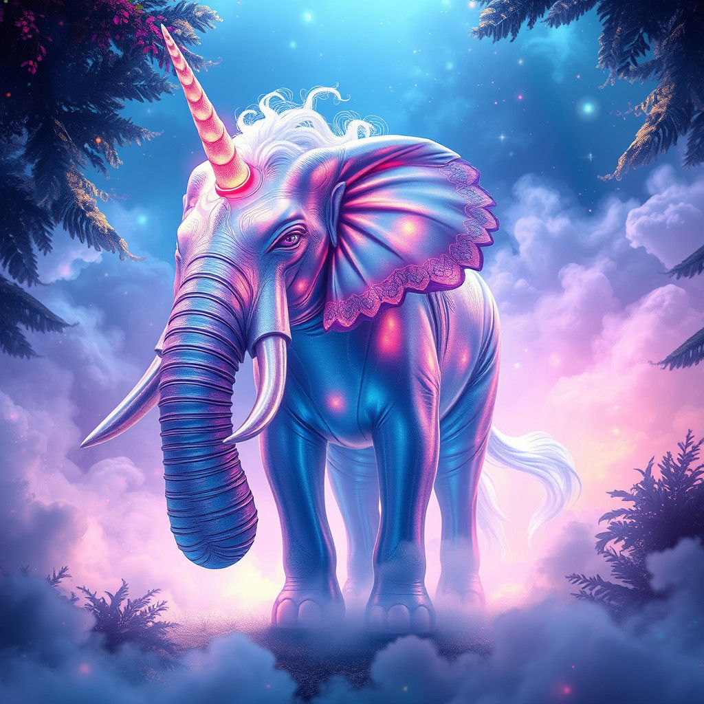 Mystical Electron: Elephant and Unicorn Fusion