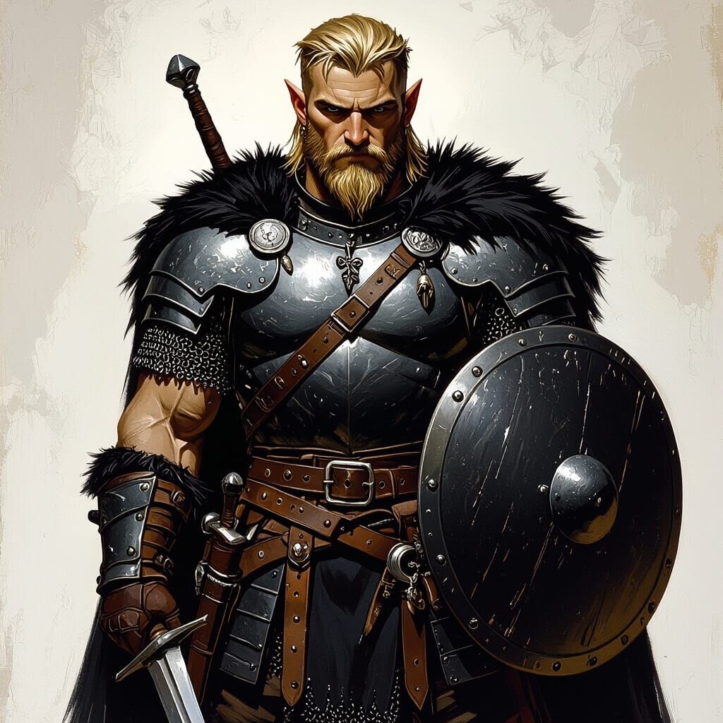 Hargrave: Rugged Warrior in Frazetta Style