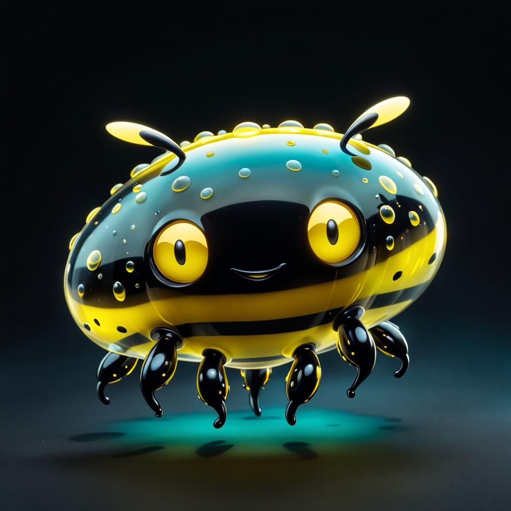 Adorable Amorphous Blob Bee Character