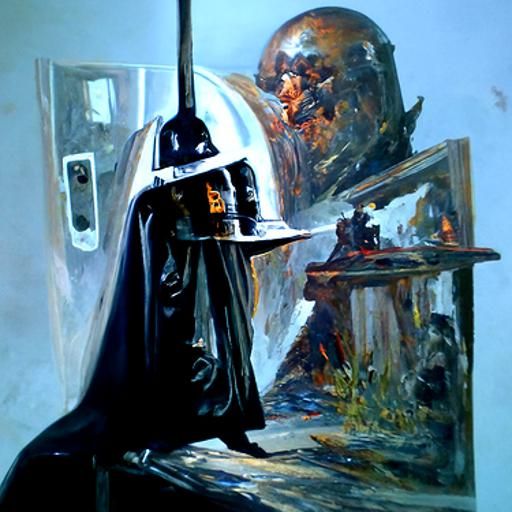 Darth Vader Oil Painting Portrait