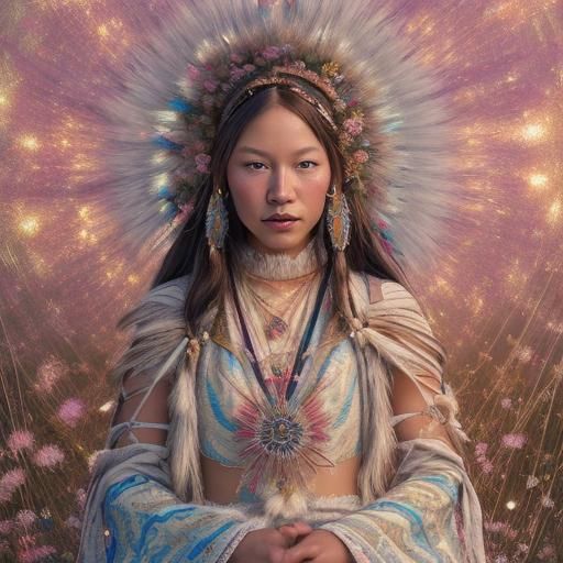 Yupik Bride in Australian Tonalism Style