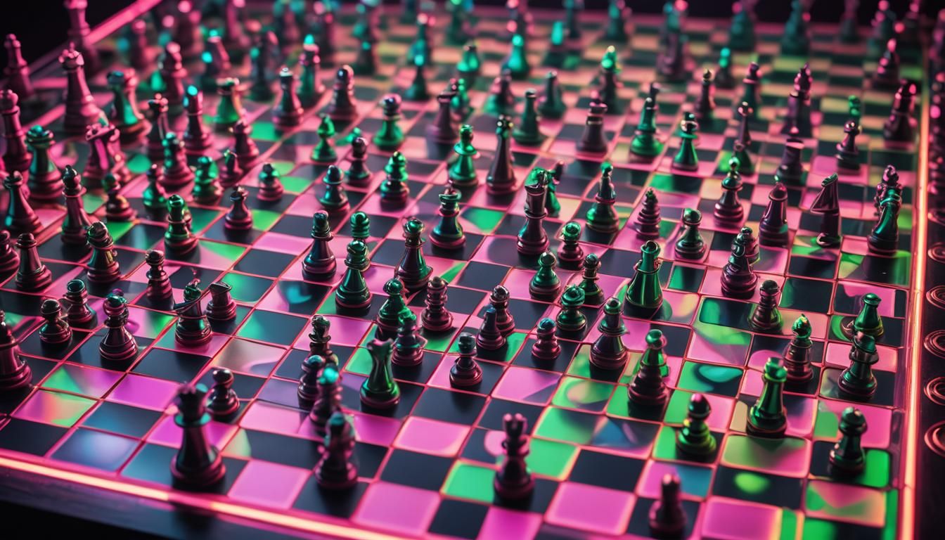 Vibrant Surrealism Under Neon Lights