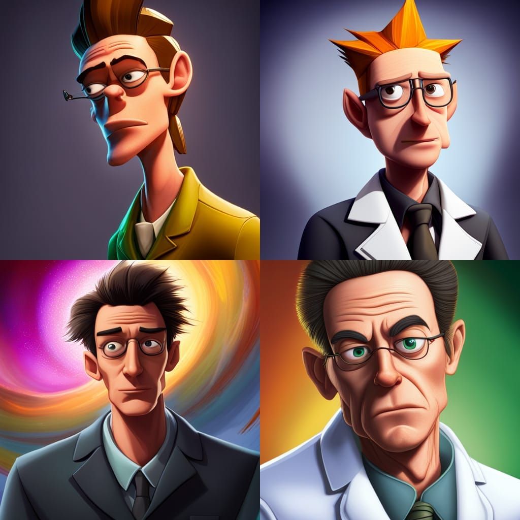 Hyperrealistic Dr. Doofenshmirtz Digital Art