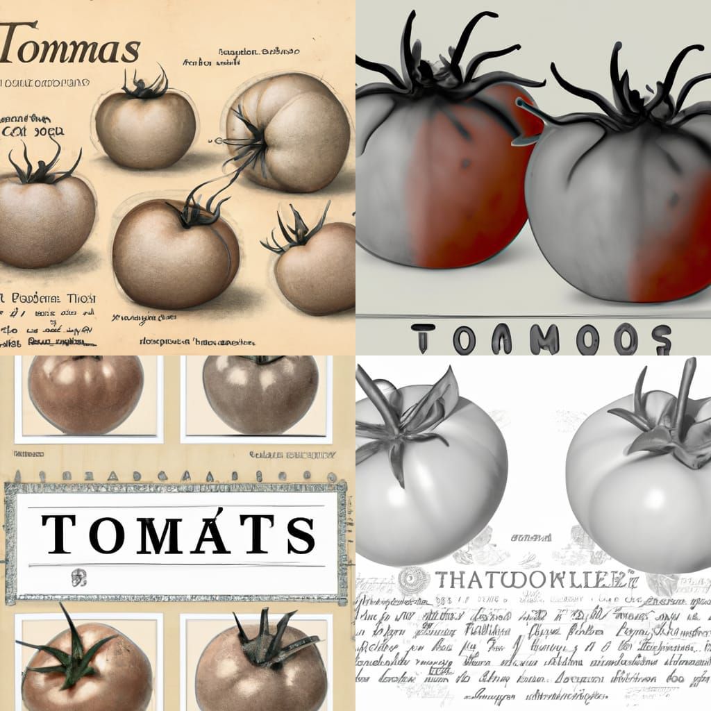 Botanical Tomato Illustration in Pen and Ink