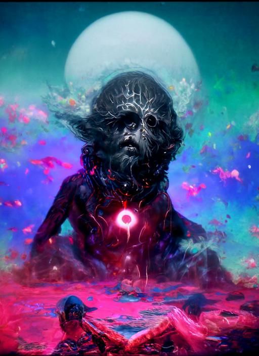 Cosmic Being's Hallucination: A Retro-Futuristic Astral Illu...