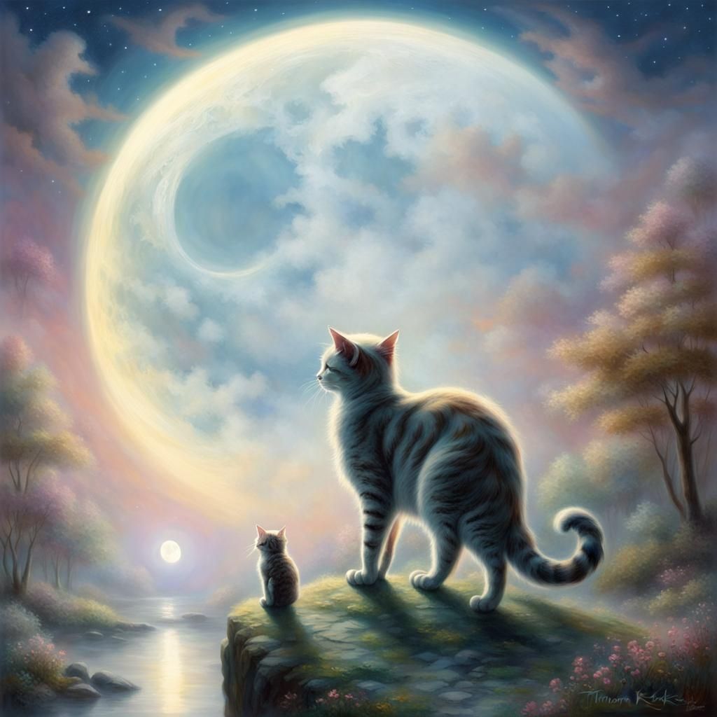 Cats Walking on the Moon: Ethereal Fantasy