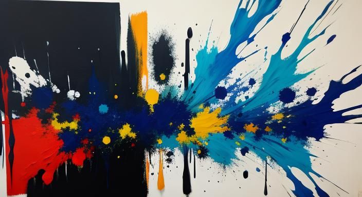 Abstract Painting with Shadows and Colors