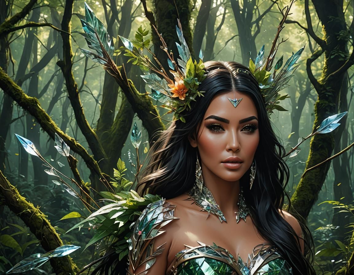 Kim Kardashian is the forest fairy Goddess