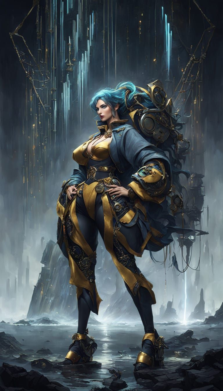 Futuristic Cyber Pirate Goddess