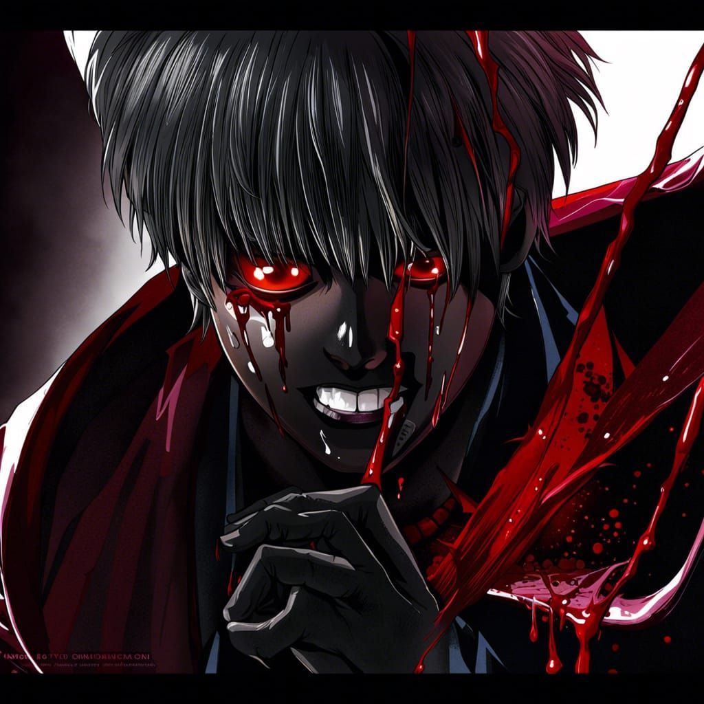 Kaneki from Tokyo Ghoul: Gothic Anime Fan Art