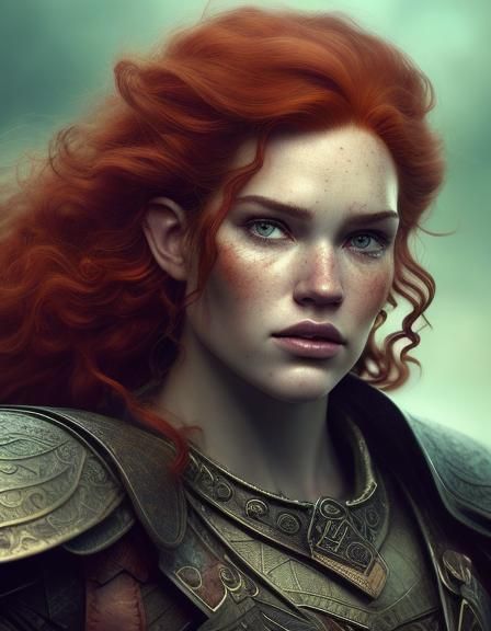 Fantasy Elf Portrait in Comic Book Art Style