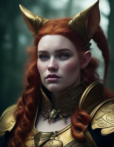 Fantasy Elf Portrait in Comic Book Style