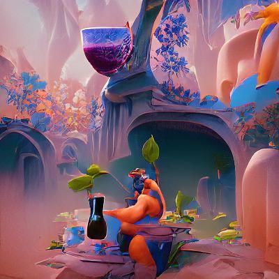 Hercules in Forest: Detailed Matte Painting