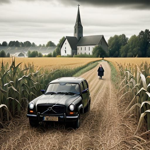 Volvo Navigates a Surreal Cornfield Landscape