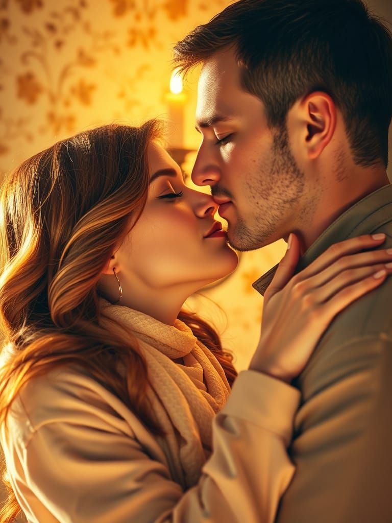 Ethereal Romance in Warm Golden Light