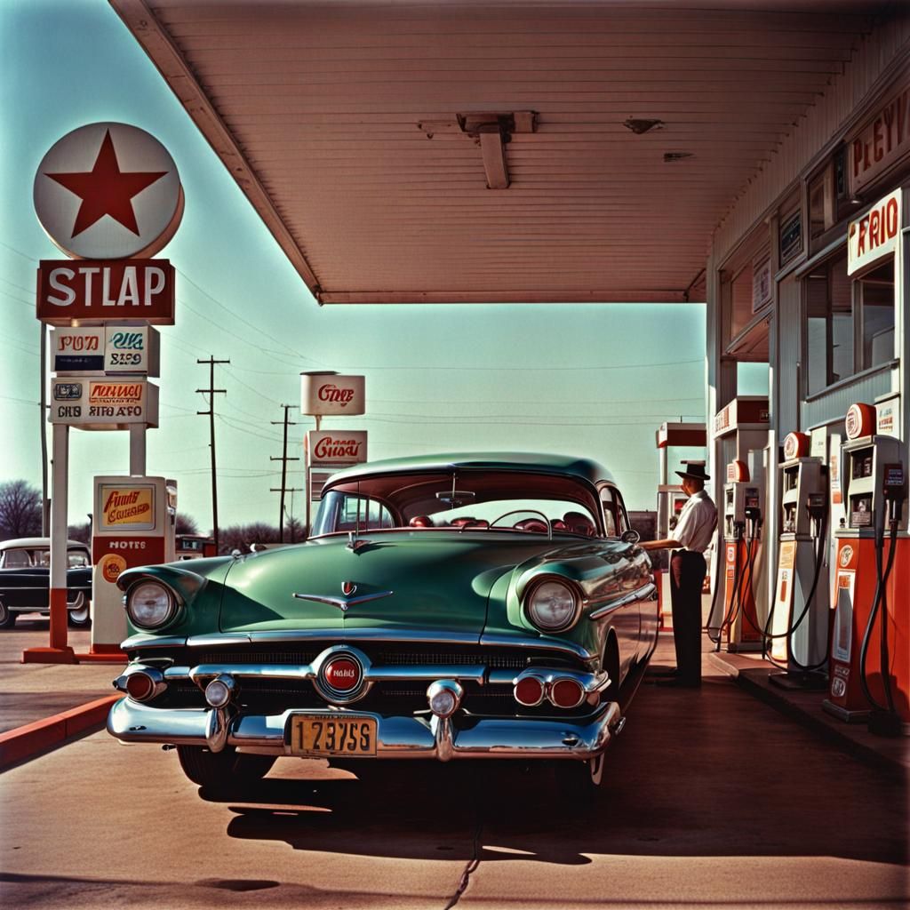 Gas station on a Texas highway