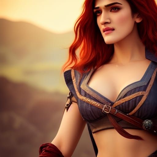 Kriti Sanon as Triss Merigold: Hyperrealistic Digital Art