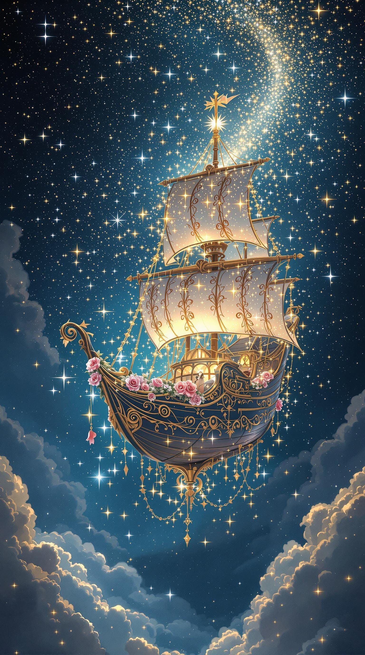 Enchanted Princess Ship Ascends to Mythic Skies