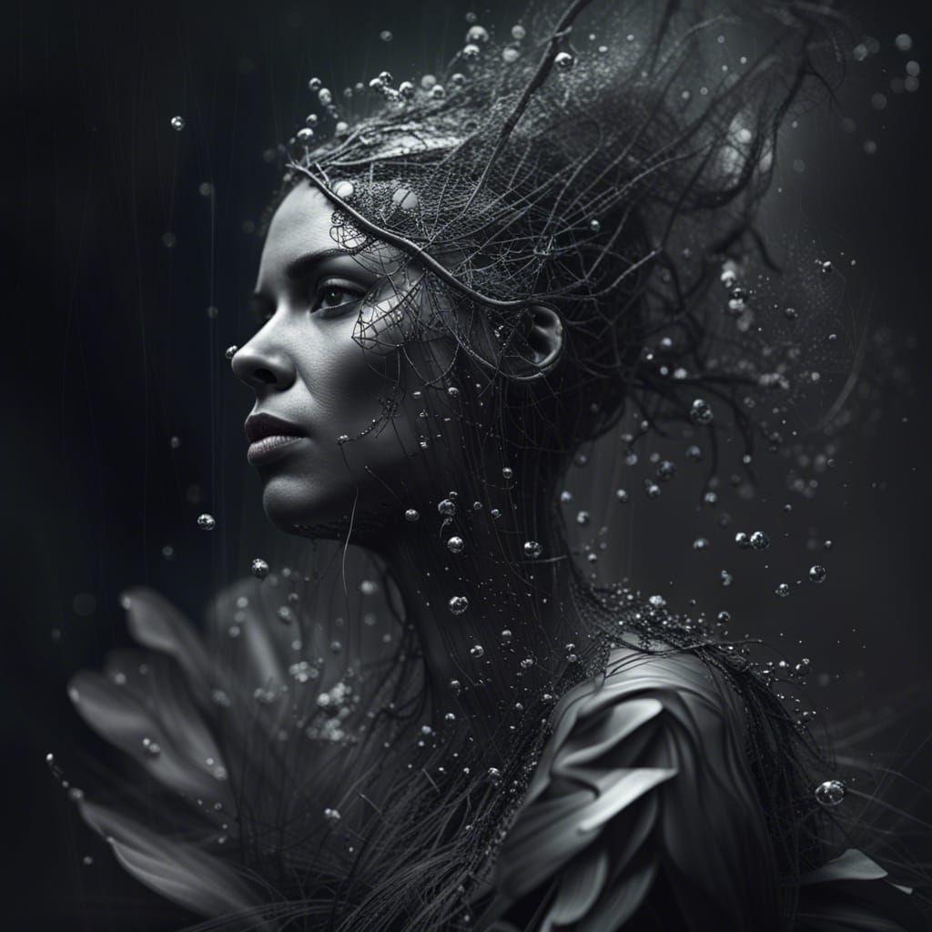 Monochrome Portrait in Neoplastic Style