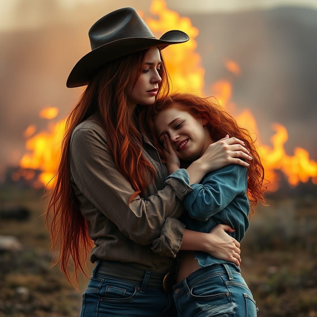 Emotional Rescue in Wildfire: Digital Concept Art