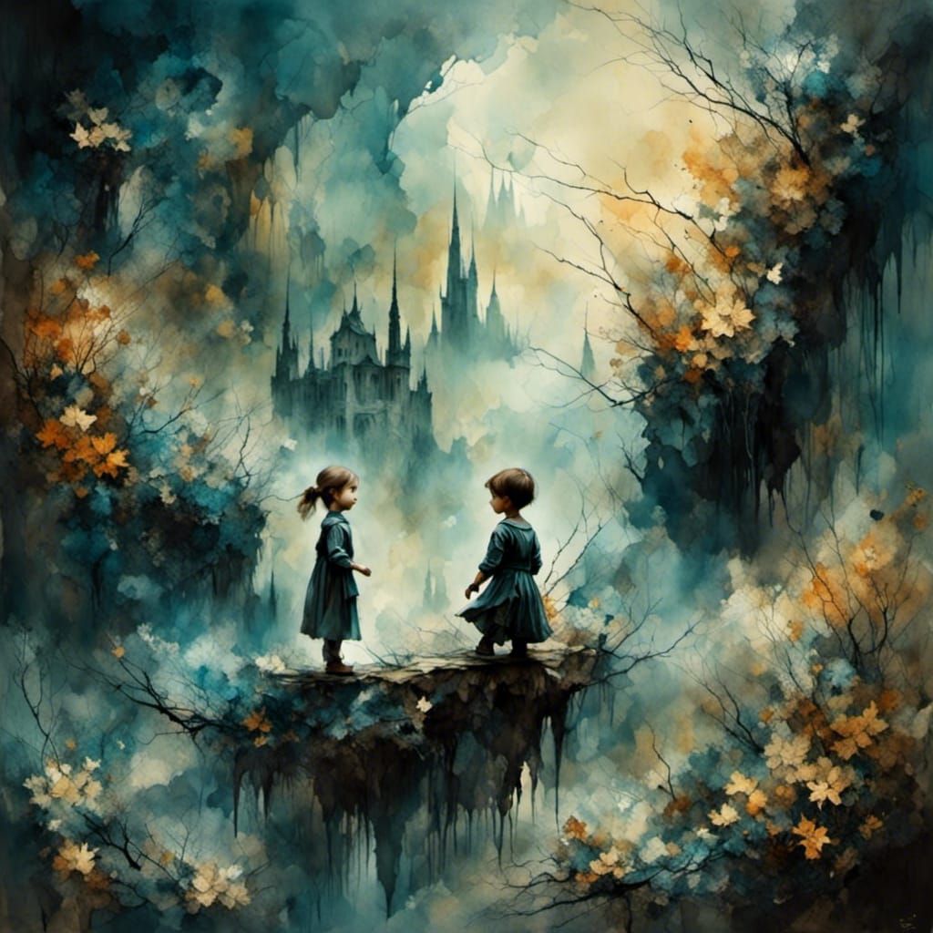 Fantasy Children in Beauty Strokes Style