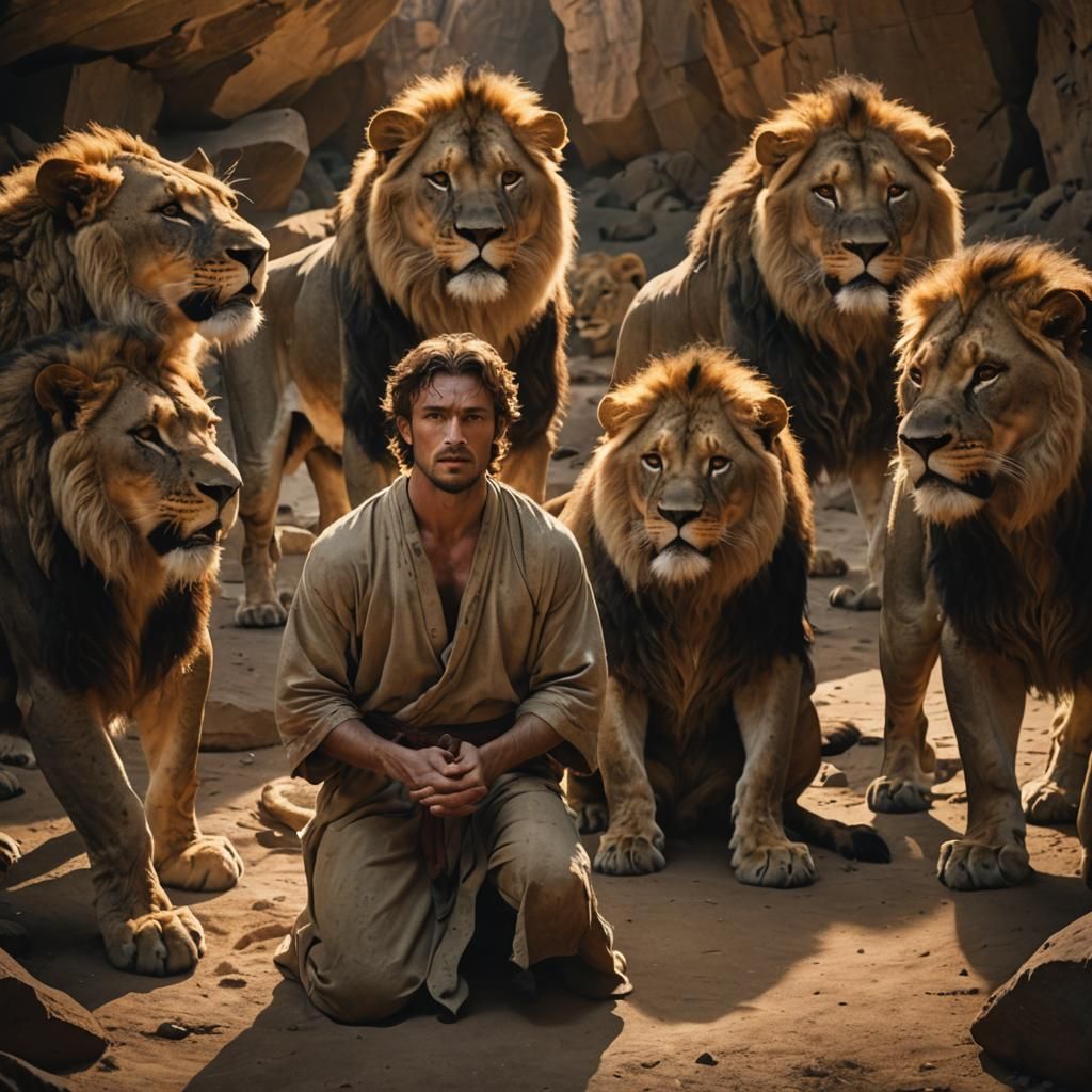 Daniel in the Lions' Den: A Cinematic Scene