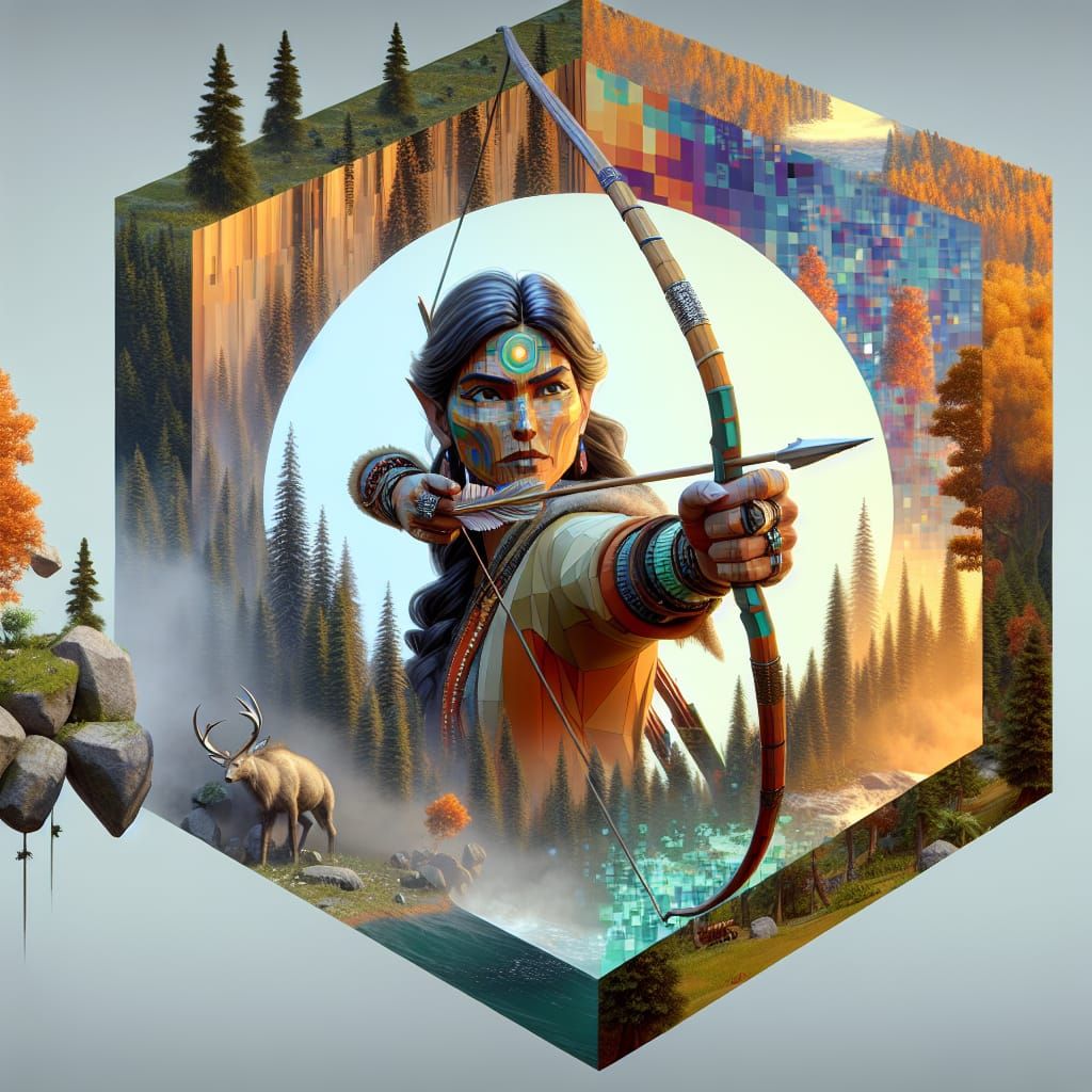 Cree Fairy Archer in Temperate Rainforest