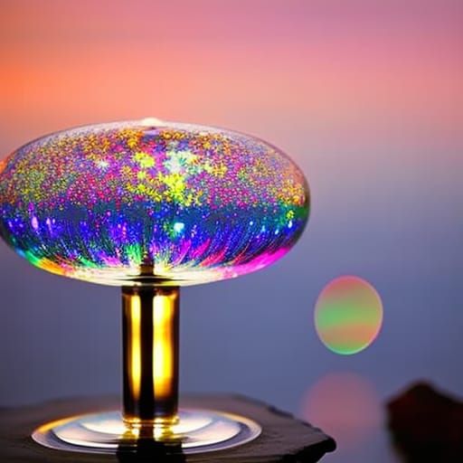 Ethereal Intertwined Souls in Glass with Bokeh